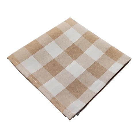 Serviette de table Vichy beige