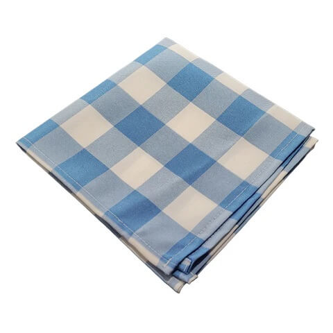 Serviette de table Vichy bleu ciel