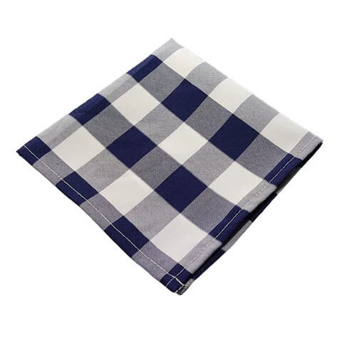 Serviette de table Vichy bleu marine