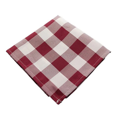 Serviette de table vichy bordeaux
