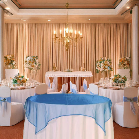 Surnappe en Organza pour table ronde