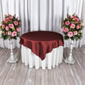 Surnappe en satin pour table ronde