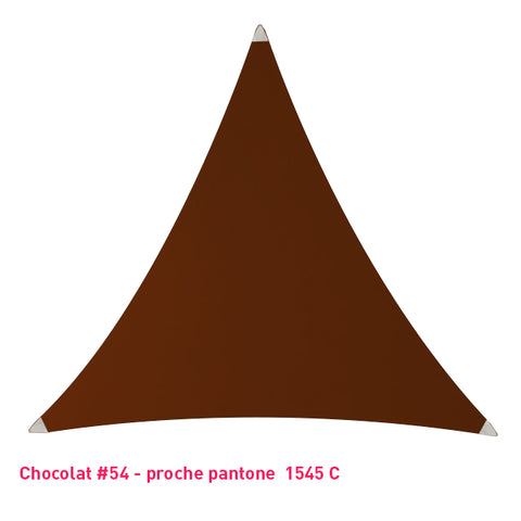 Triangle voile en lycra marron chocolat