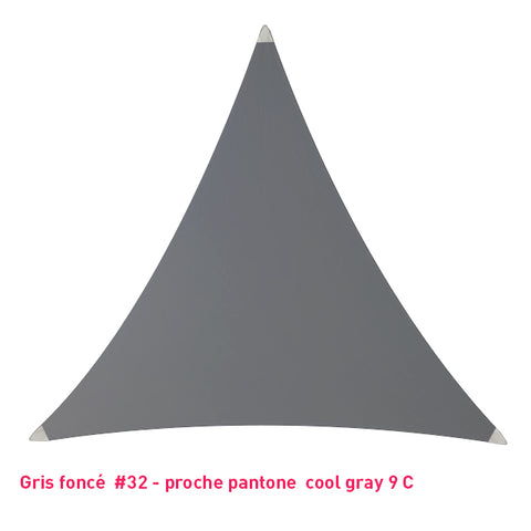 Triangle voile en lycra gris foncé