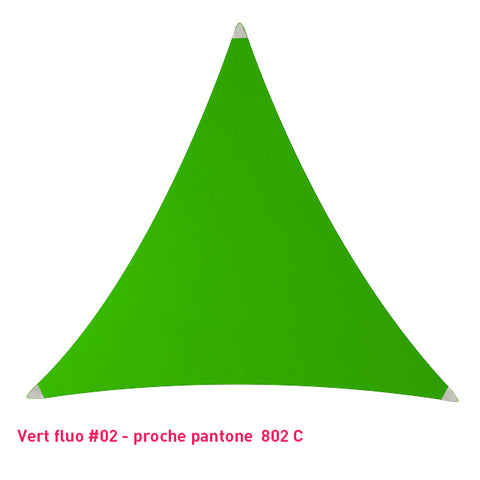 Triangle voile en lycra vert fluo