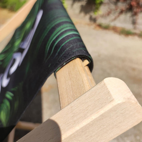Zoom sur la structure en bois de la chilienne personnalisée